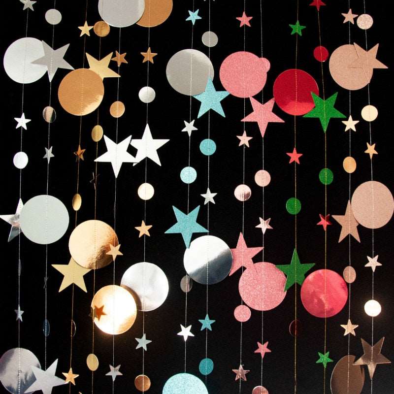 4M Star Xmas Tree Paper Garland Merry Christmas Decorations - TheWellBeing4All