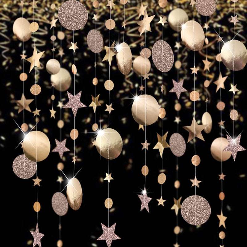 4M Star Xmas Tree Paper Garland Merry Christmas Decorations - TheWellBeing4All