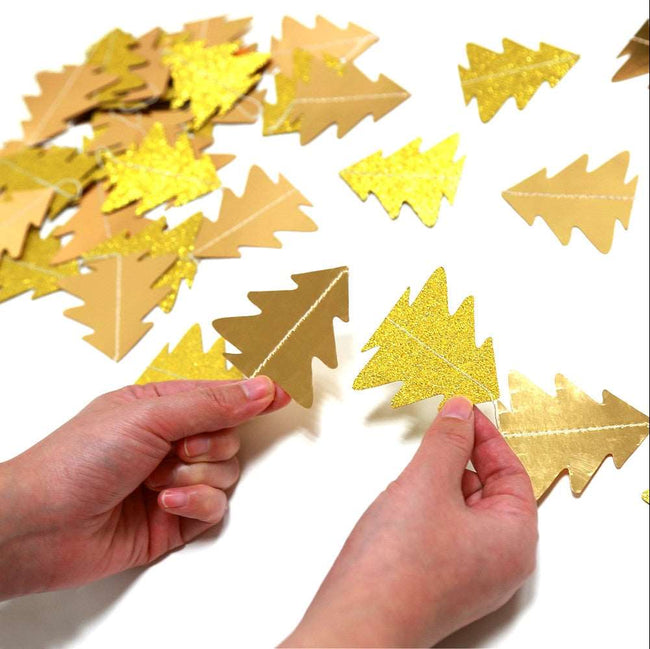 4M Star Xmas Tree Paper Garland Merry Christmas Decorations - TheWellBeing4All