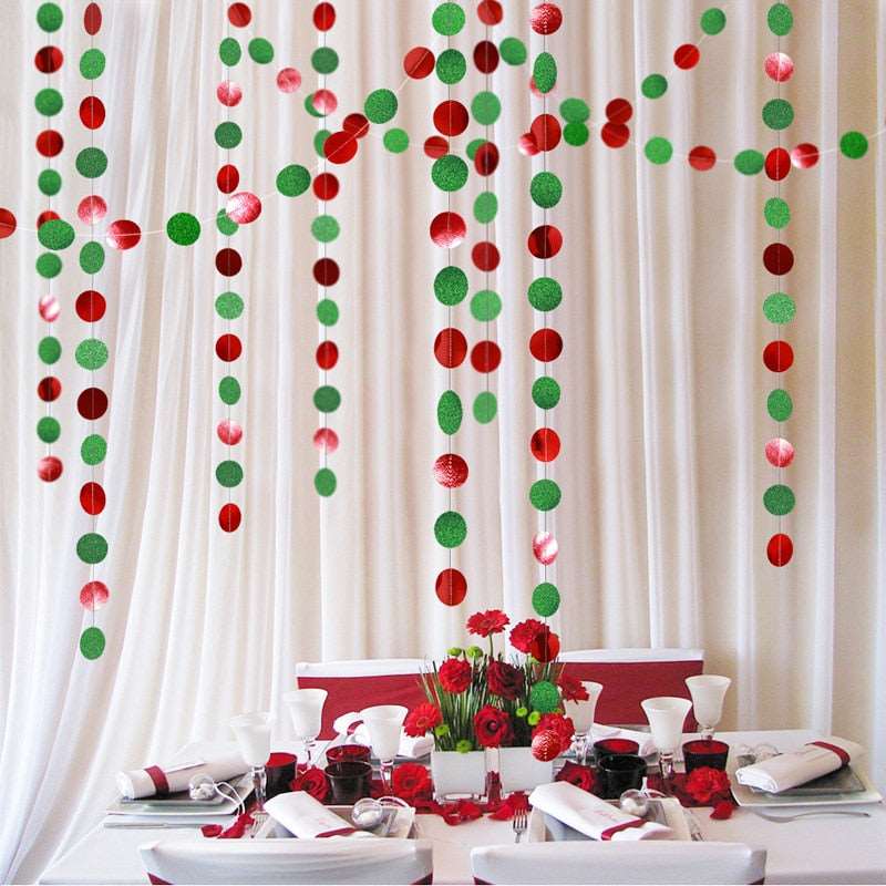 4M Star Xmas Tree Paper Garland Merry Christmas Decorations - TheWellBeing4All