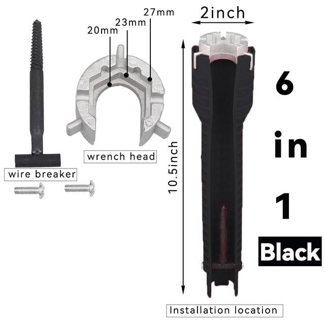 8 in 1 wrench repair tool non-slip assembly key plumbing installation wrench - TheWellBeing4All