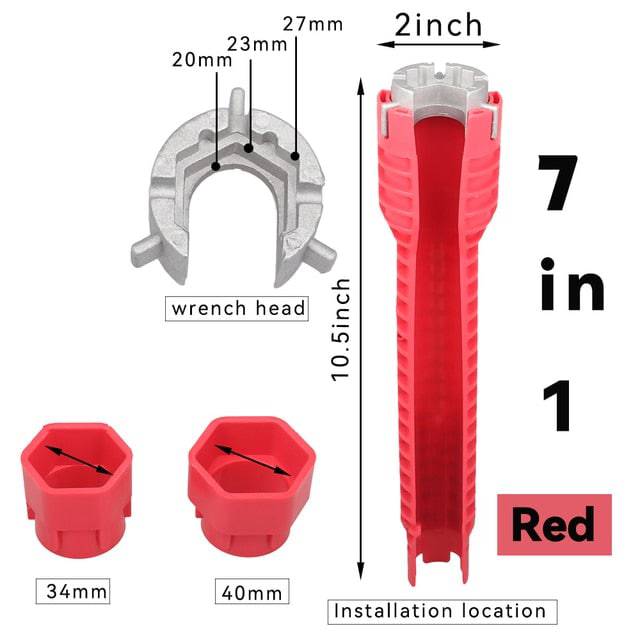 8 in 1 wrench repair tool non-slip assembly key plumbing installation wrench - TheWellBeing4All