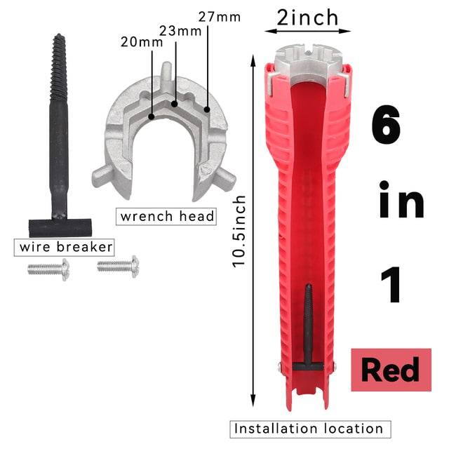 8 in 1 wrench repair tool non-slip assembly key plumbing installation wrench - TheWellBeing4All