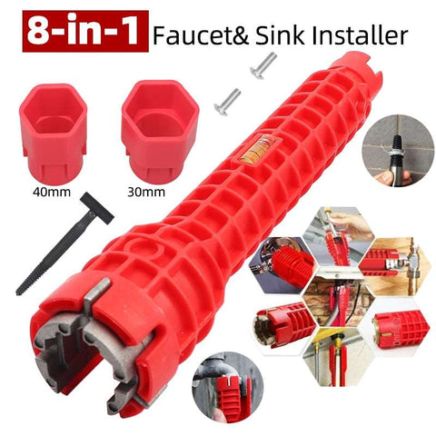 8 in 1 wrench repair tool non-slip assembly key plumbing installation wrench - TheWellBeing4All