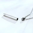 Pill Necklace for Men Women,Cross Engraved,Cremation Urn Pendant,Perfume Holder,Ashes Vial Keepsake Memorial Jewelry - TheWellBeing4All