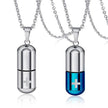 Pill Necklace for Men Women,Cross Engraved,Cremation Urn Pendant,Perfume Holder,Ashes Vial Keepsake Memorial Jewelry - TheWellBeing4All