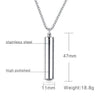 Pill Necklace for Men Women,Cross Engraved,Cremation Urn Pendant,Perfume Holder,Ashes Vial Keepsake Memorial Jewelry - TheWellBeing4All