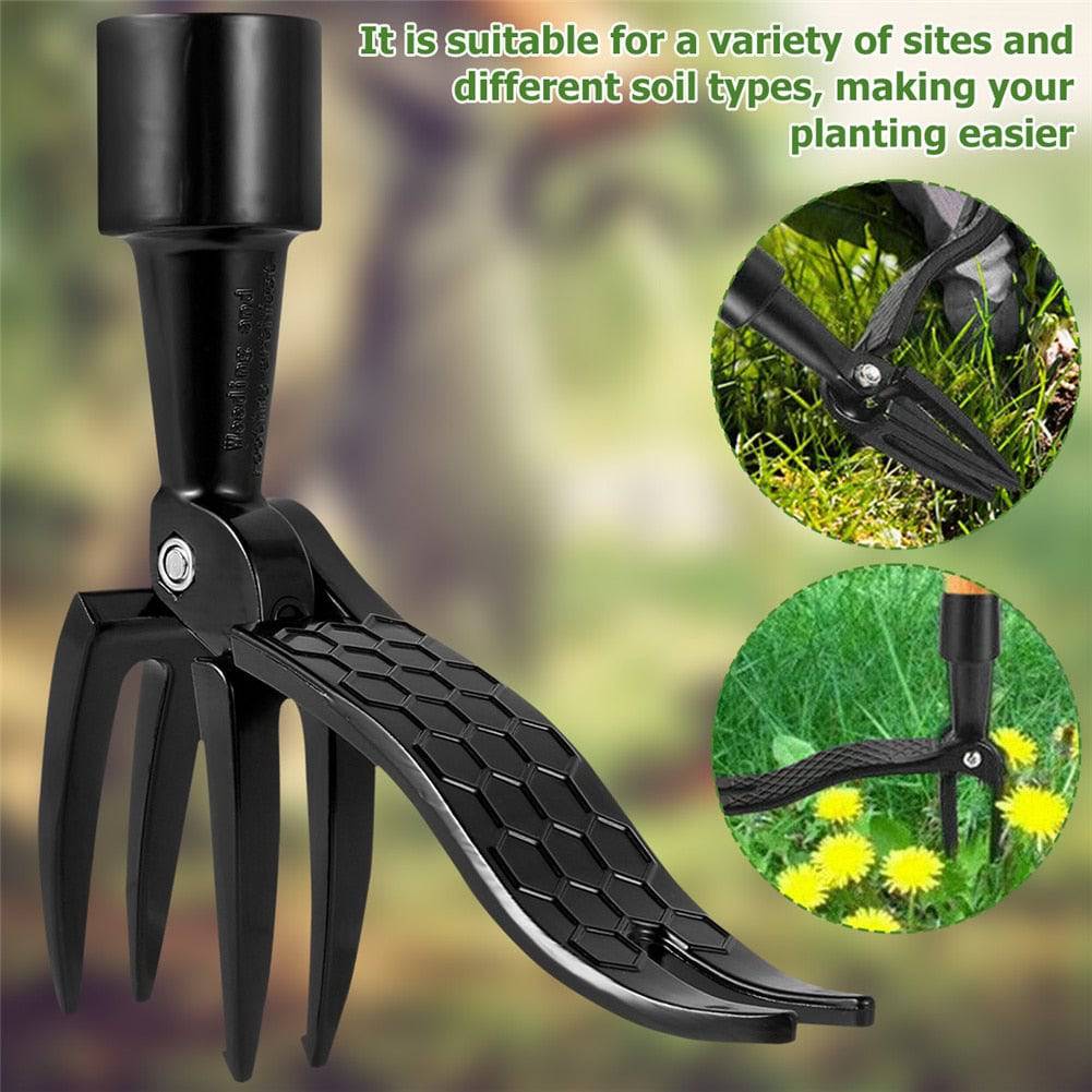 Metal Weeder the Stand Up Weed Puller Tool Claw Weeder Root Remover - TheWellBeing4All