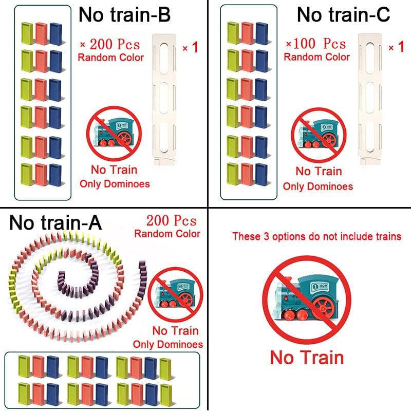 Kids Automatic Laying Domino Train Electric Car Dominoes Set Brick Blocks Kits Games Educational Toys Children DIY Toy Boys Gift - TheWellBeing4All