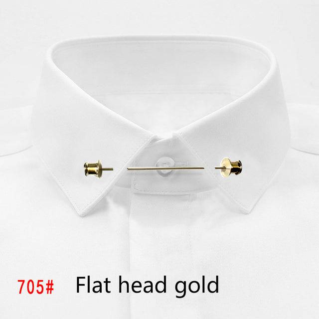 Simple Personality Gold Color Pins Brooches Metal Chain Tassel Shirt Collar Lapel Pin - TheWellBeing4All