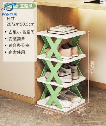 Multi-layer Shoes Storage Organizer Space-Saving Shoes Shelf Door Color Matching Cabinets