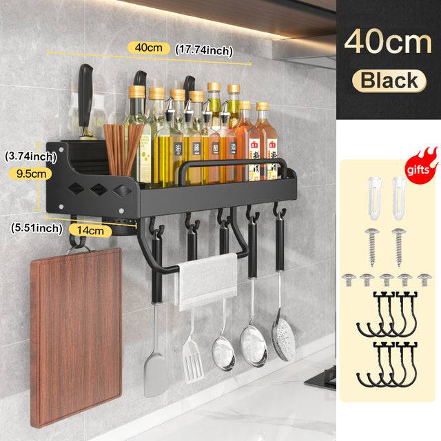 Shelf Storage Rack Wall-mounted Kitchen Organizer - TheWellBeing4All