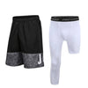 Men's Basketball Shorts and Tights Set - Quick-Dry Sports Gym Workout Shorts - TheWellBeing4All