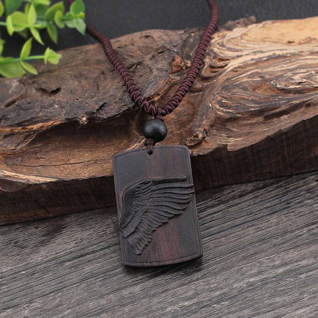 Handmade Ethnic Ebony Exaggerated Long Sweater Chain Pendant necklace - TheWellBeing4All