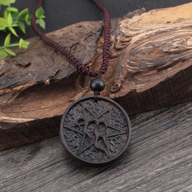 Handmade Ethnic Ebony Exaggerated Long Sweater Chain Pendant necklace - TheWellBeing4All