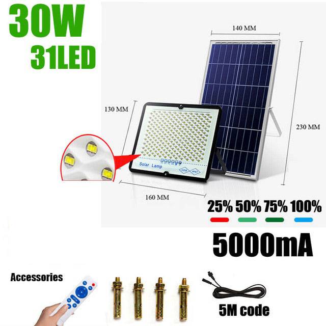 With Cable  Solar Led  Light Panel  5meter Cable Garden  Outdoor Lamp Street Night Light Solar Outdoor Lamp Solar Flood  Lamp - TheWellBeing4All
