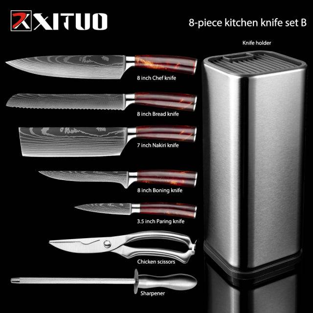 Professional Stainless Steel Knife Set - TheWellBeing4All