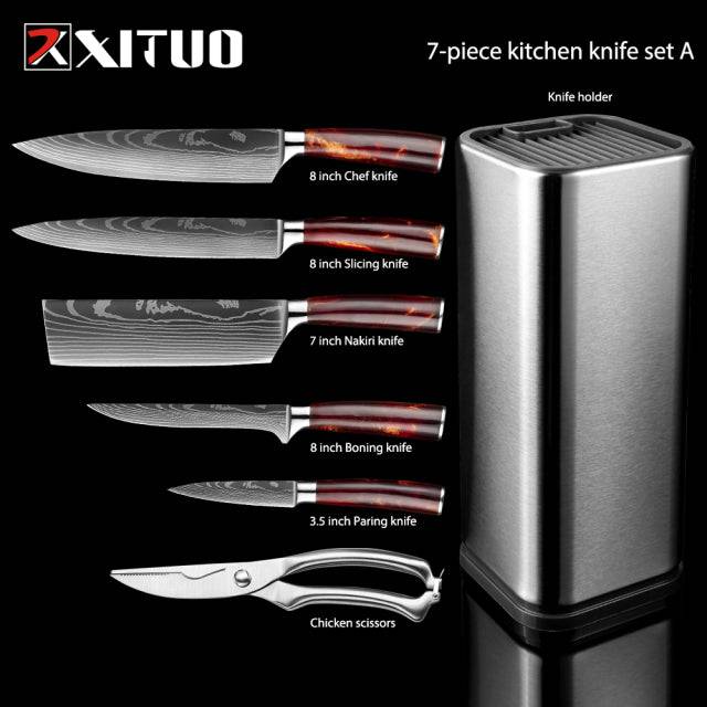 Professional Stainless Steel Knife Set - TheWellBeing4All