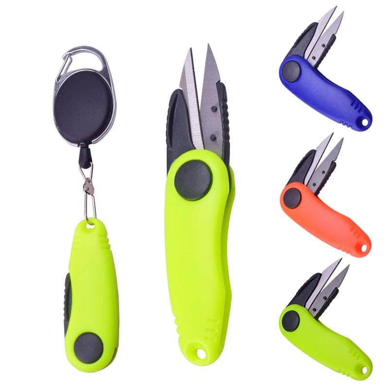 Quick Knot Tool Shrimp Shape Fold Fishing Scissors Telescopic Rope Kit Fishing Line Cutter Clipper Nipper Fishing Tackle - TheWellBeing4All