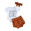 Toddler Infant Baby Girl Cotton Casual Outfits Set. Leopard Shorts plus Headband - TheWellBeing4All