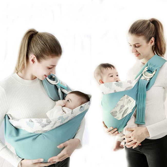 Mesh Fabric Baby Wrap and Infant Sling Carrier for Newborns and Nursing Cover, Supports up to 130 lbs (0-36M) - TheWellBeing4All