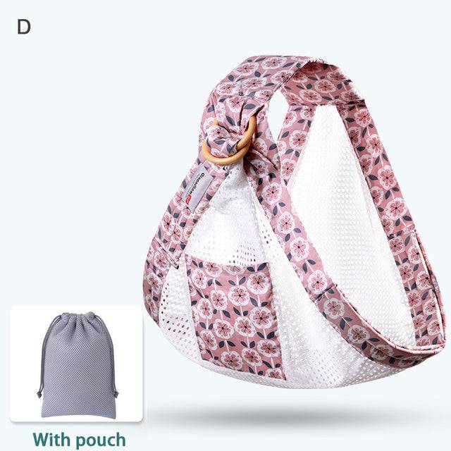 Mesh Fabric Baby Wrap and Infant Sling Carrier for Newborns and Nursing Cover, Supports up to 130 lbs (0-36M) - TheWellBeing4All