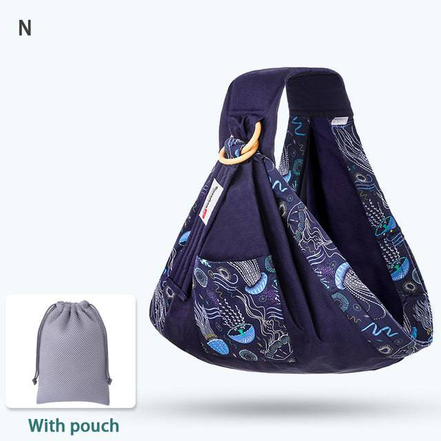 Mesh Fabric Baby Wrap and Infant Sling Carrier for Newborns and Nursing Cover, Supports up to 130 lbs (0-36M) - TheWellBeing4All