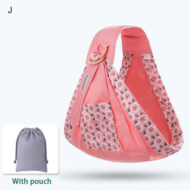 Mesh Fabric Baby Wrap and Infant Sling Carrier for Newborns and Nursing Cover, Supports up to 130 lbs (0-36M) - TheWellBeing4All