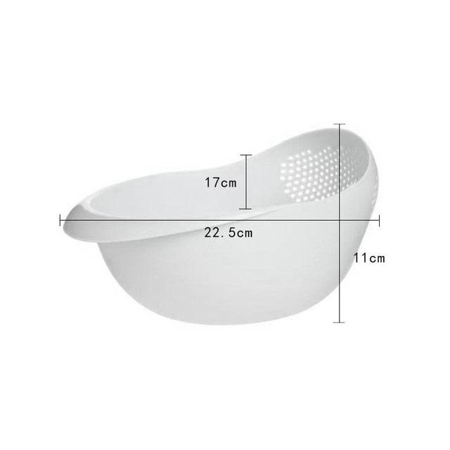 Sieve Plastic Colander Kitchen Drain Basket with Handles - TheWellBeing4All