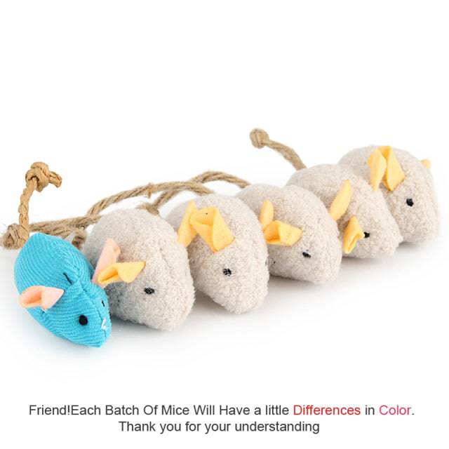 6pcs Mix Pet Toy Catnip Mice Cats Toys Fun Plush Mouse Cat Toy For Kitten - TheWellBeing4All