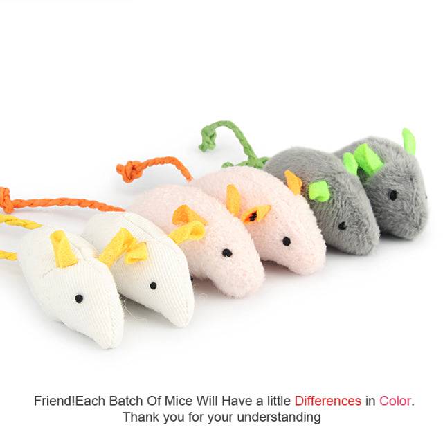 6pcs Mix Pet Toy Catnip Mice Cats Toys Fun Plush Mouse Cat Toy For Kitten - TheWellBeing4All