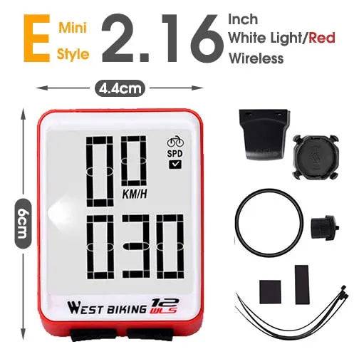 Bicycle Computer digital Speedometer Odometer Backlight Wireless Wired Bike Stopwatch - TheWellBeing4All