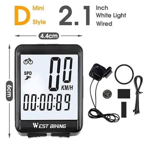 Bicycle Computer digital Speedometer Odometer Backlight Wireless Wired Bike Stopwatch - TheWellBeing4All