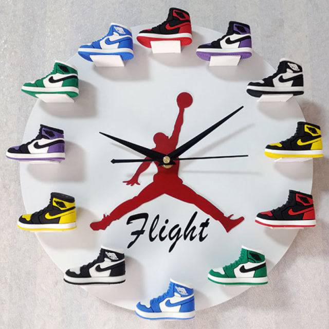 Wall Clocks Living Room Decoration 30cm Small Basketball Shoes - TheWellBeing4All