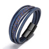 Trendy Genuine Leather Bracelets Men Stainless Steel Multilayer Braided Rope Bracelets - TheWellBeing4All