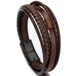 Trendy Genuine Leather Bracelets Men Stainless Steel Multilayer Braided Rope Bracelets - TheWellBeing4All