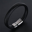 Trendy Genuine Leather Bracelets Men Stainless Steel Multilayer Braided Rope Bracelets - TheWellBeing4All