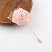 Bridegroom Wedding Brooches Cloth Art Hand-made Rose Flower Brooch Lapel Pin Badge Tassel Chain - TheWellBeing4All