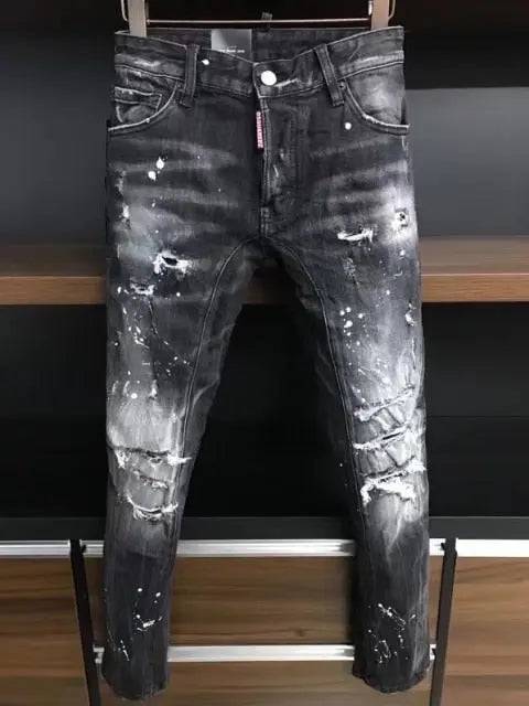 Men Dsquared2 High-end Washed Hole Printed - TheWellBeing4All