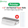 A4 Paper Printer Direct Thermal Transfer Wireless Mobile Photo Printer USB BT Connection - TheWellBeing4All