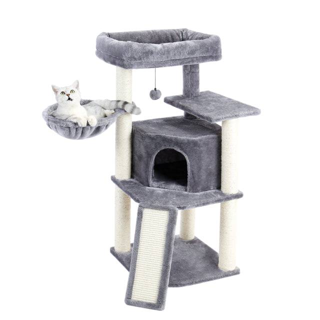 Multi-Level Cat Tree For Cats With Cozy Perches Stable Cat Climbing Frame Cat Scratch Board Toys - TheWellBeing4All