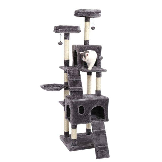 Multi-Level Cat Tree For Cats With Cozy Perches Stable Cat Climbing Frame Cat Scratch Board Toys - TheWellBeing4All