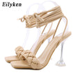 Design Weave Women Sandals Transparent Strange High heels Ladies Sandals Open Toe Shoes - TheWellBeing4All