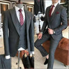 High-Quality Black Brown Wedding Costume Homme Groom Bridegroom Wear Men Suits Tuxedos Blazer Slim Fit Terno Masculino 3 Pieces - TheWellBeing4All