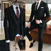 High-Quality Black Brown Wedding Costume Homme Groom Bridegroom Wear Men Suits Tuxedos Blazer Slim Fit Terno Masculino 3 Pieces - TheWellBeing4All