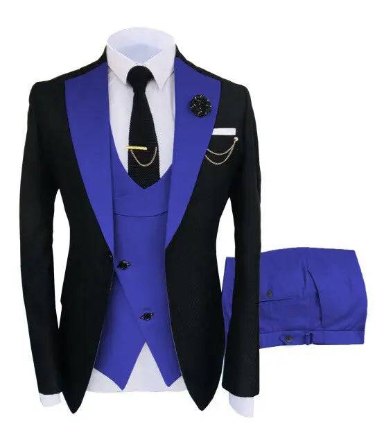 High-Quality Black Brown Wedding Costume Homme Groom Bridegroom Wear Men Suits Tuxedos Blazer Slim Fit Terno Masculino 3 Pieces - TheWellBeing4All