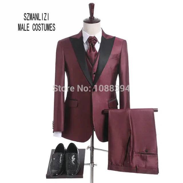 Latest Coat Pant Design 2018 Italian Slim Fit Plaid Formal Suit Wear Groom Tuxedo Groomsmen Wedding Dinner Party Suit Bridegroom - TheWellBeing4All