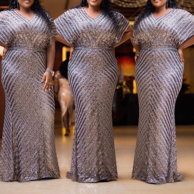 Elegant Sequin Long Dresses Large Sizes - TheWellBeing4All