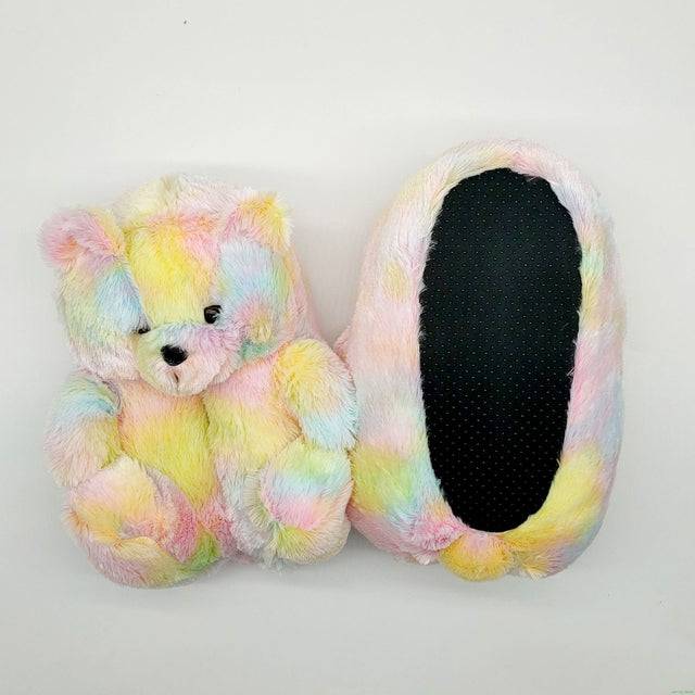 Teddy Bear Plush Slippers Cartoon Cute Bear House Slipper - TheWellBeing4All