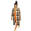 Checkered Long Coat Women Winter Clothing - TheWellBeing4All